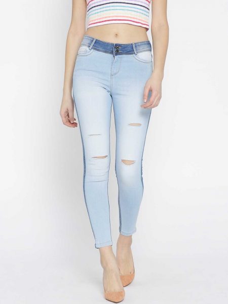 Dual Wash Distressed Jeans