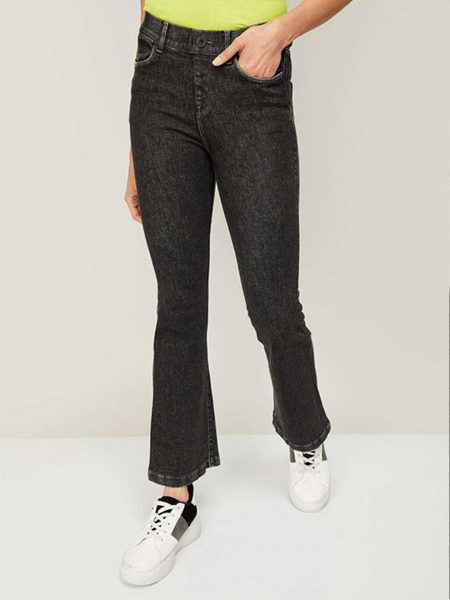 Slip In Bell Bottom Jeans