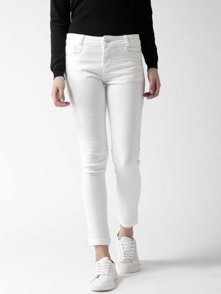 Slim Fit Mid-Rise Cropped Jeans