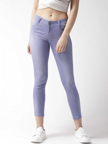Skinny Fit Mid-Rise Cropped Jeans