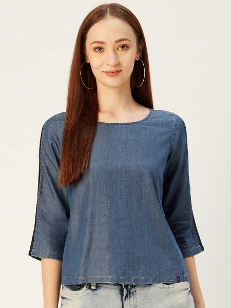 Denim Cotton Top