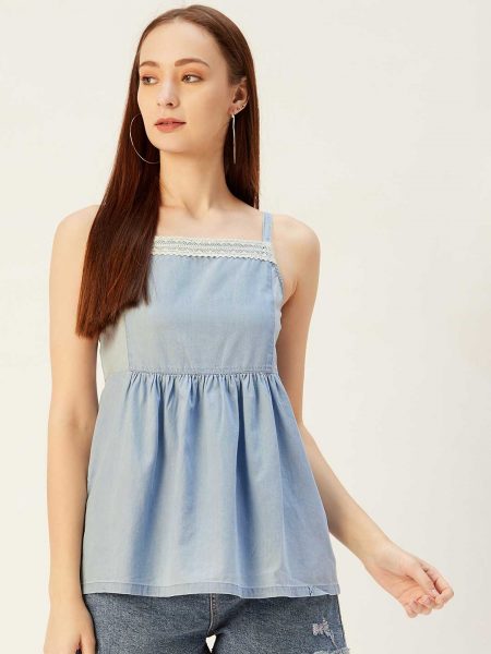 Denim A-Line Top