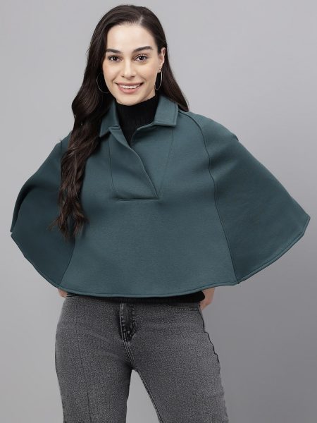 Green Woollen Poncho