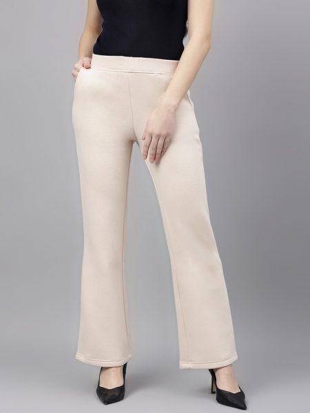 Women Comfort High-Rise Wide Leg Trousers