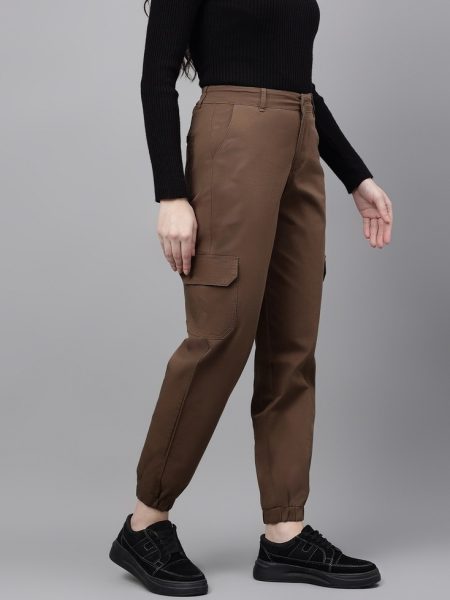 Women Cotton High Rise Joggers