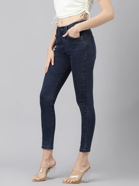 Women Xpose  Blue High-Rise Slim Fit Jeggings