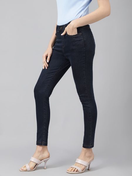 Women Xpose  Blue High-Rise Slim Fit Jeggings