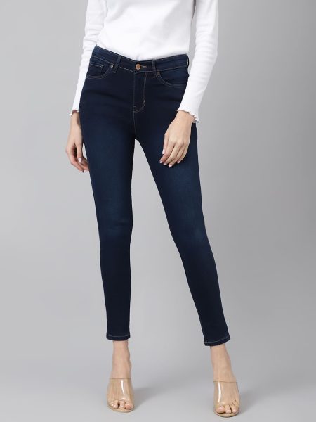 Women Xpose  Blue Slim Fit High-Rise Clean Look Stretchable Jeans