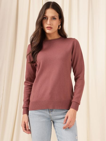 Women CopperBlush Round Neck Pullover