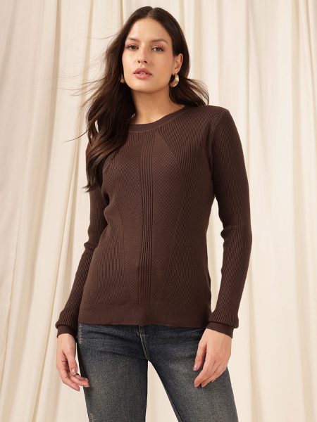 Women Walnut Round Neck Skivvy