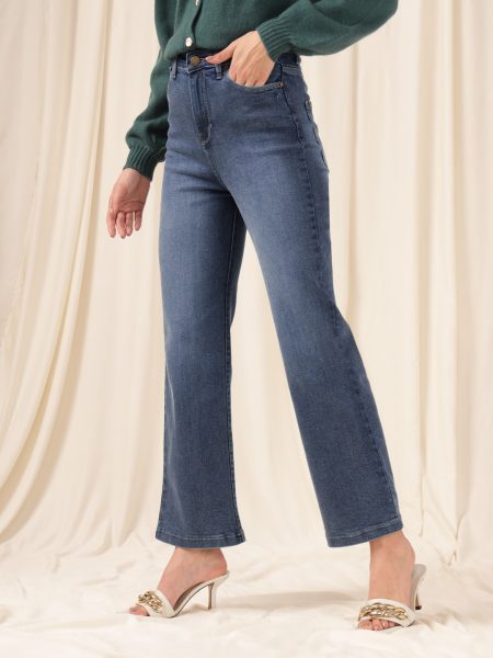 Women Blue Comfort Super High-Rise Straight Fit  Stretchable Jeans
