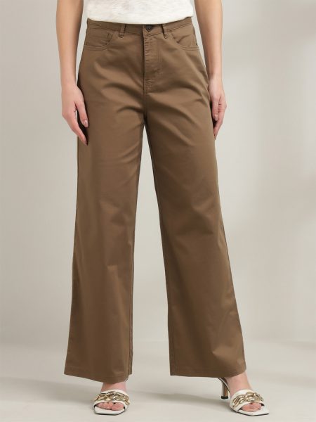 Women Mouse Comfort Straight Fit High-Rise Trousers