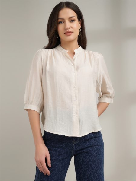Women Solid Comfort Boxy Fit Casual Shirt